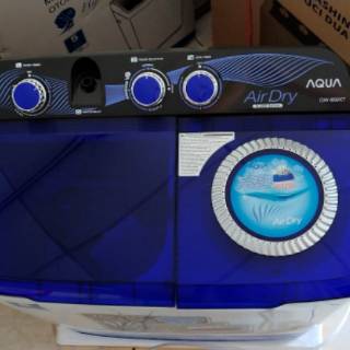  Mesin  Cuci  2  Tabung  Sanyo  Aqua 750XT New Series 7 5KG 