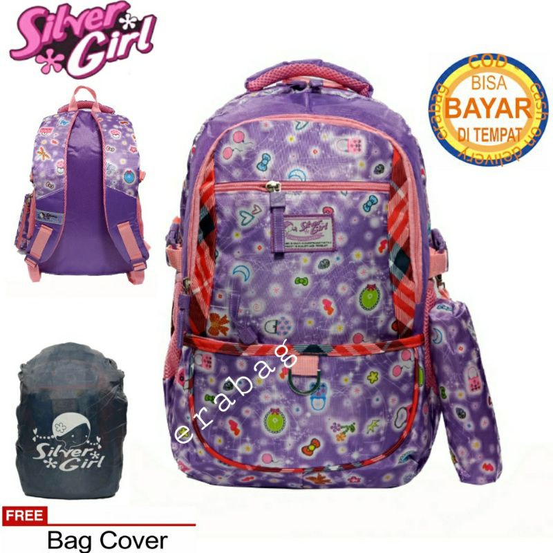 Tas Ransel Silver Girl Backpack Sekolah Wanita