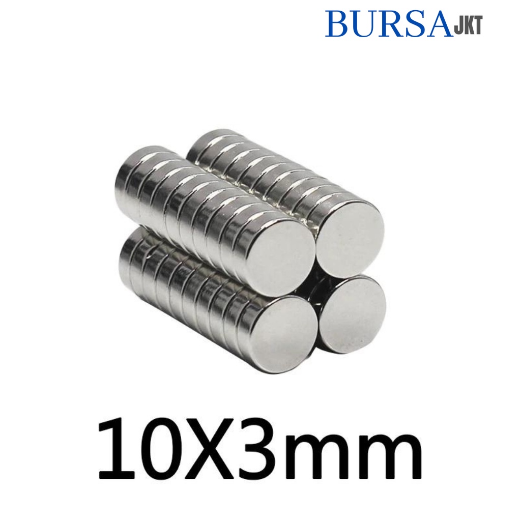 MAGNET SUPER KUAT N52 NEODYMIUM N52 BULAT STRONG NdFeB 10 x 3 MM