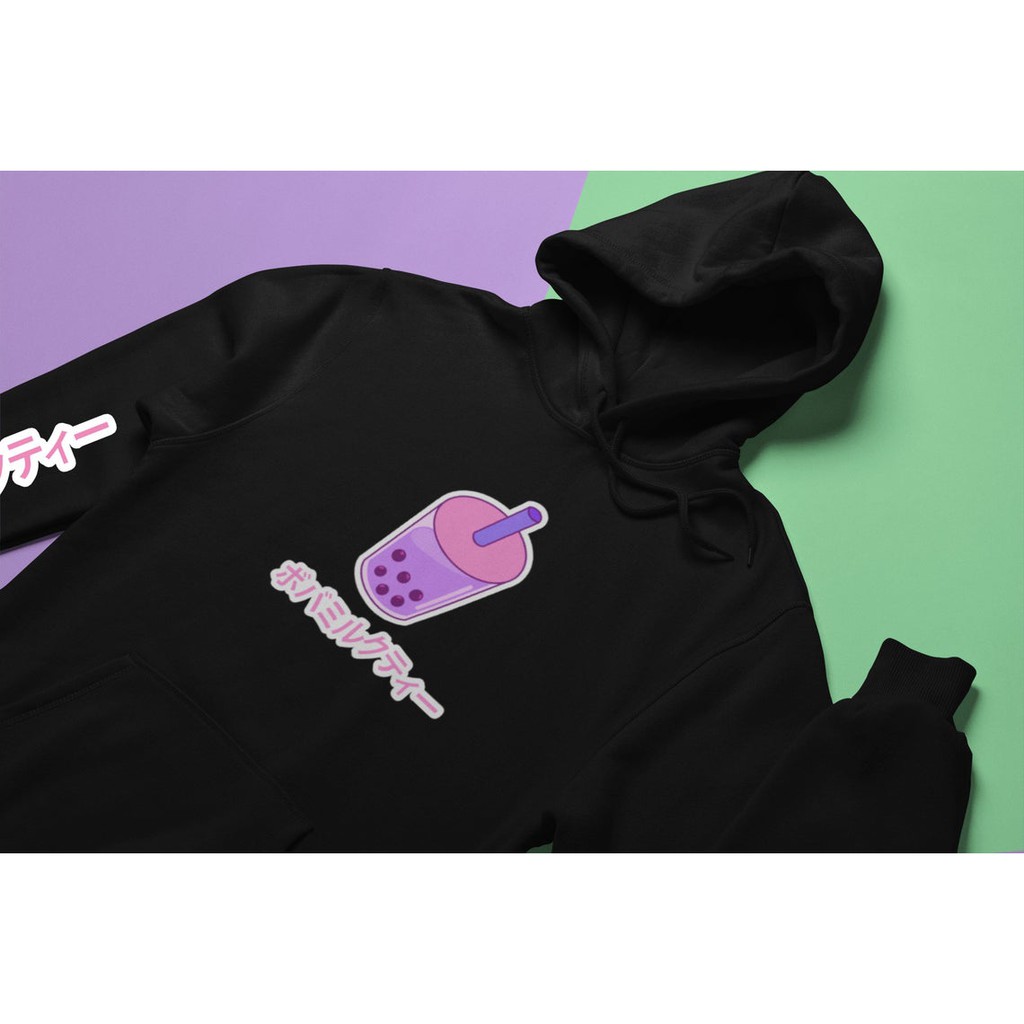 Hoodie Boba Milk Tea Kawaii Lovers Japan