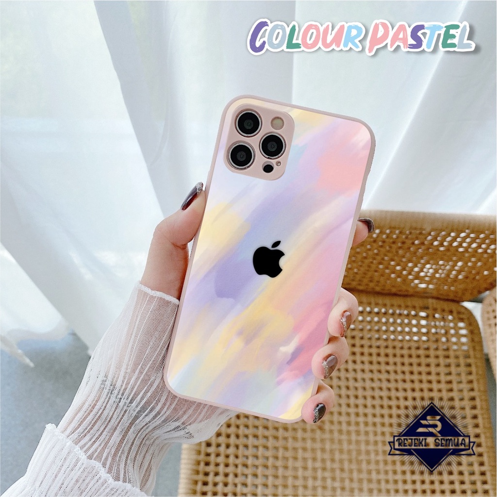 CASE CASING SOFTCASE SILIKON MACARON PELINDUNG KAMERA COLOUR PASTEL OPPO VIVO SAMSUNG XIAOMI REALME 