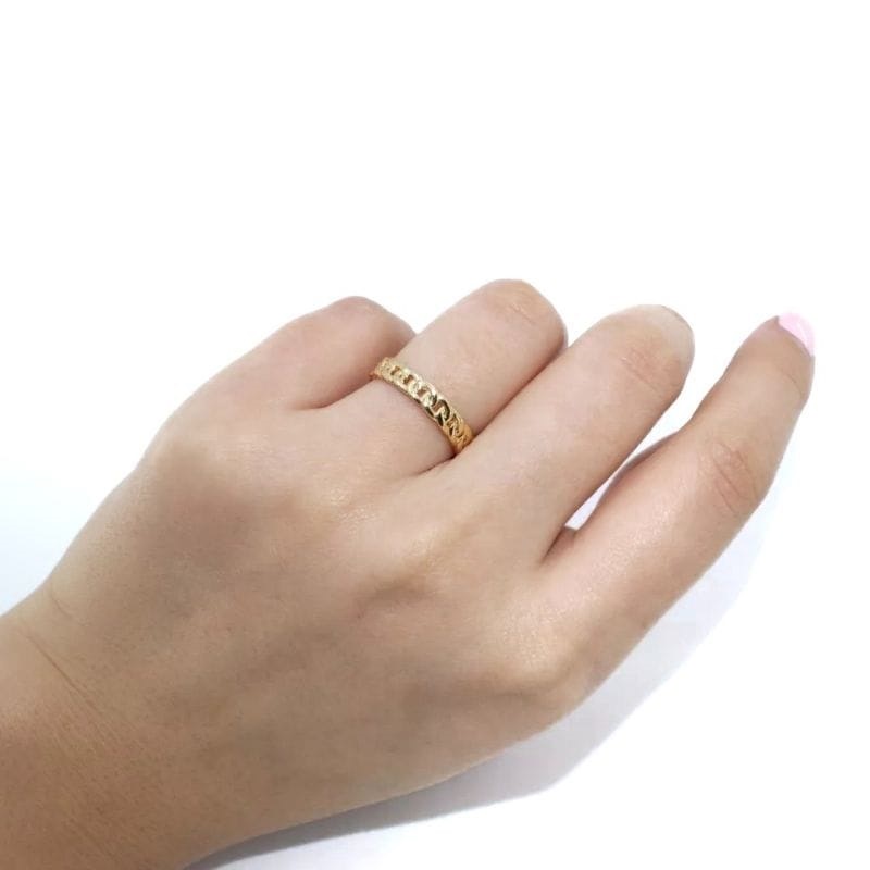 Cincin Rantai Warna Gold