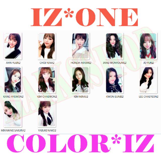 Iz*one Izone Coloriz Photocard Kpop