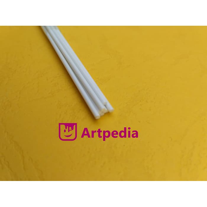 MAKET Pipa Bulat Padat PVC/Diorama ABS Stick-Batang 1,5mm Length 50cm