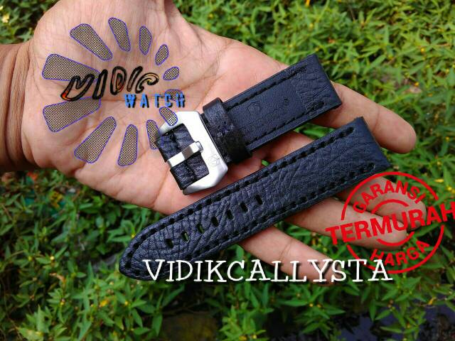 STRAP EXPEDITION / TALI KULIT EXPEDITION 24 LOGO PREMIUM HITAM COKLAT TUA