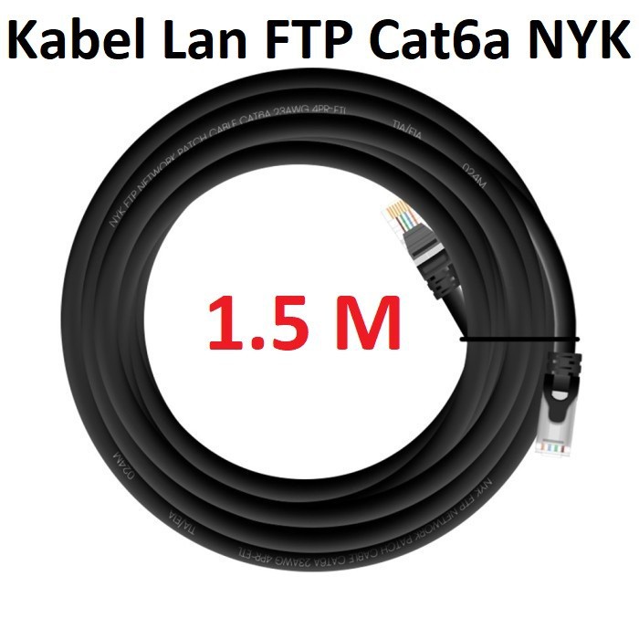 Kabel Lan FTP CAT6A 1.5m NYK - Kabel Lan Outdoor Cat6 1.5 Meter