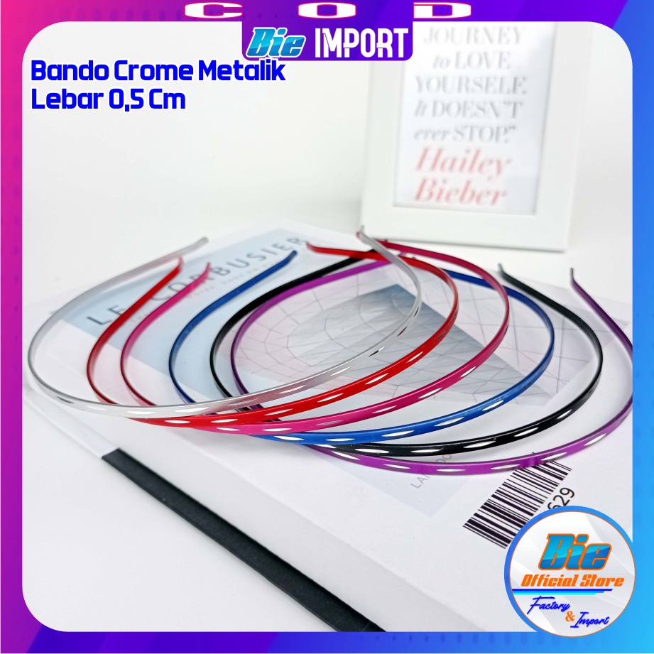 Bando Crome Metalik Warna Lebar 0,5 Cm Impor Best Seller