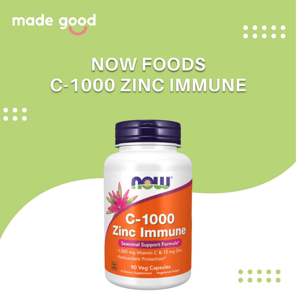 Now Foods C-1000 Zinc Immune (Vitamin C 1000 mg + Zinc 15 mg) - 90