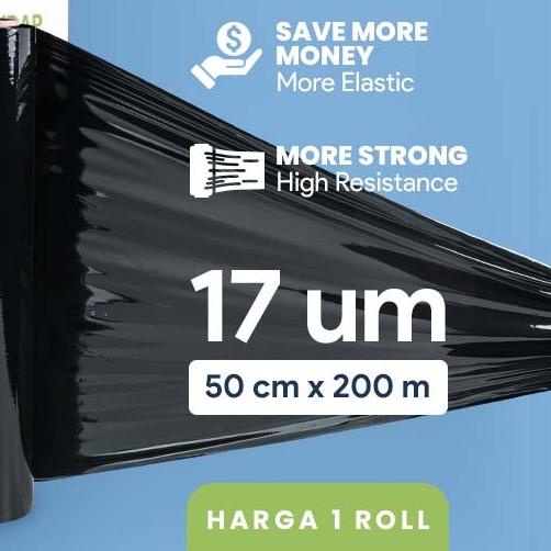 

STRETCH FILM (4 VARIASI) - Delkowrap Black SCF 50cm x 200m ♦