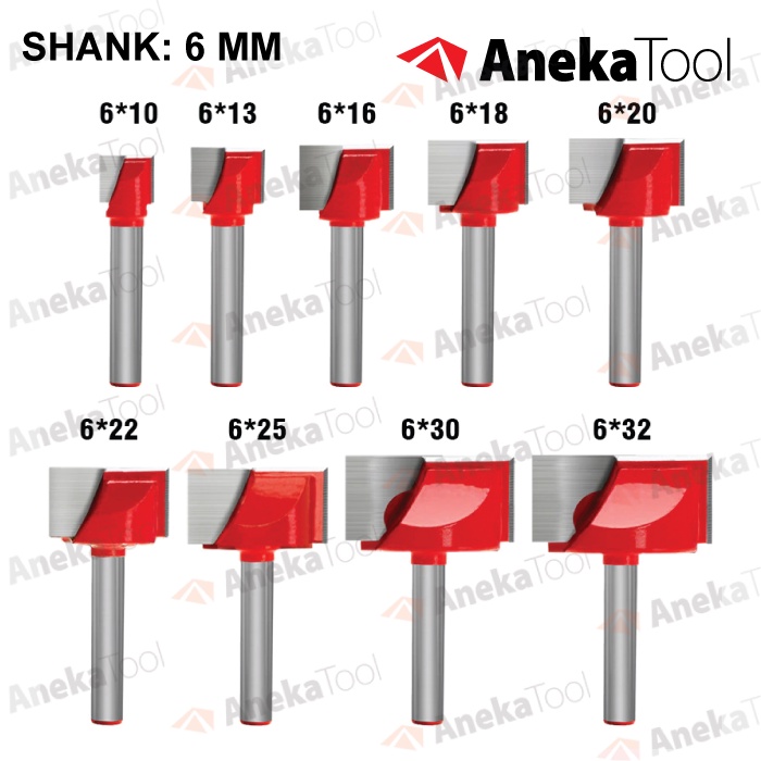 Mata router CNC Flat Bottom Knife Wood working trimmer Shank 6mm