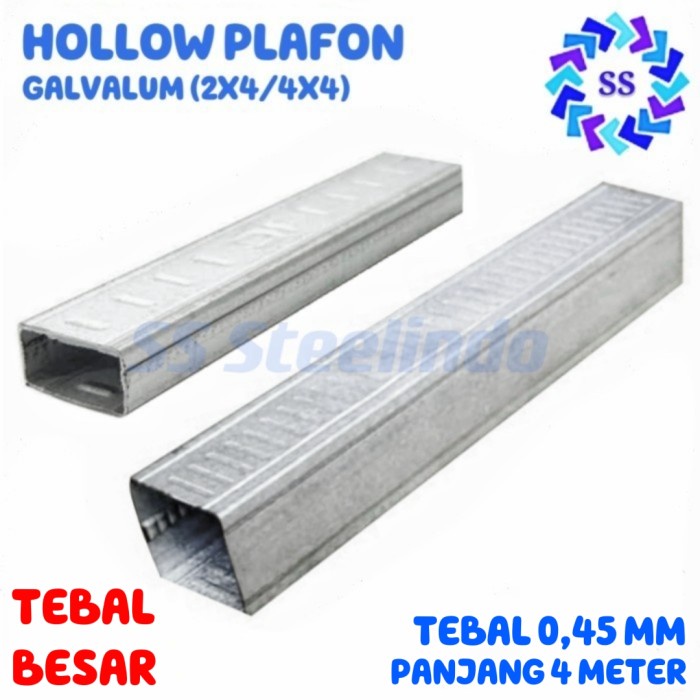 HOLLOW BAJA RINGAN PLAFON / GYPSUM ZINCALUM / GALVALUM BESAR TEBAL 0,45MM