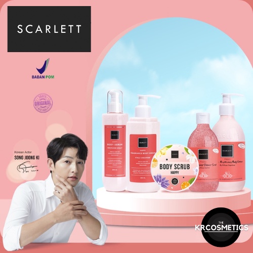 SCARLETT Happy Series - Brightening Body Lotion | Shower | Cream 300 ml | Scrub | Serum 250 ml