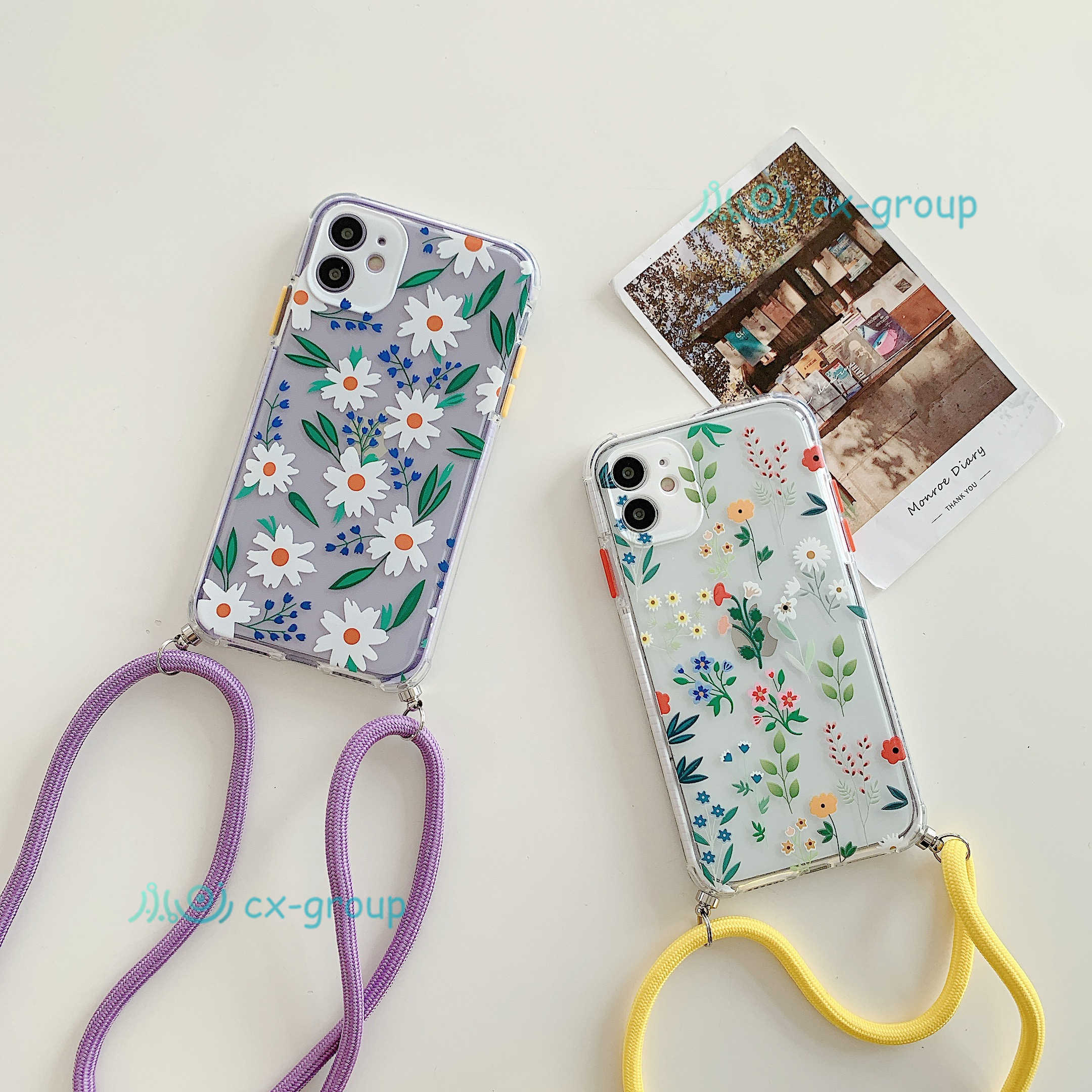 [CX] tali Lanyard Case bunga For iphone SE2020 7plus i11