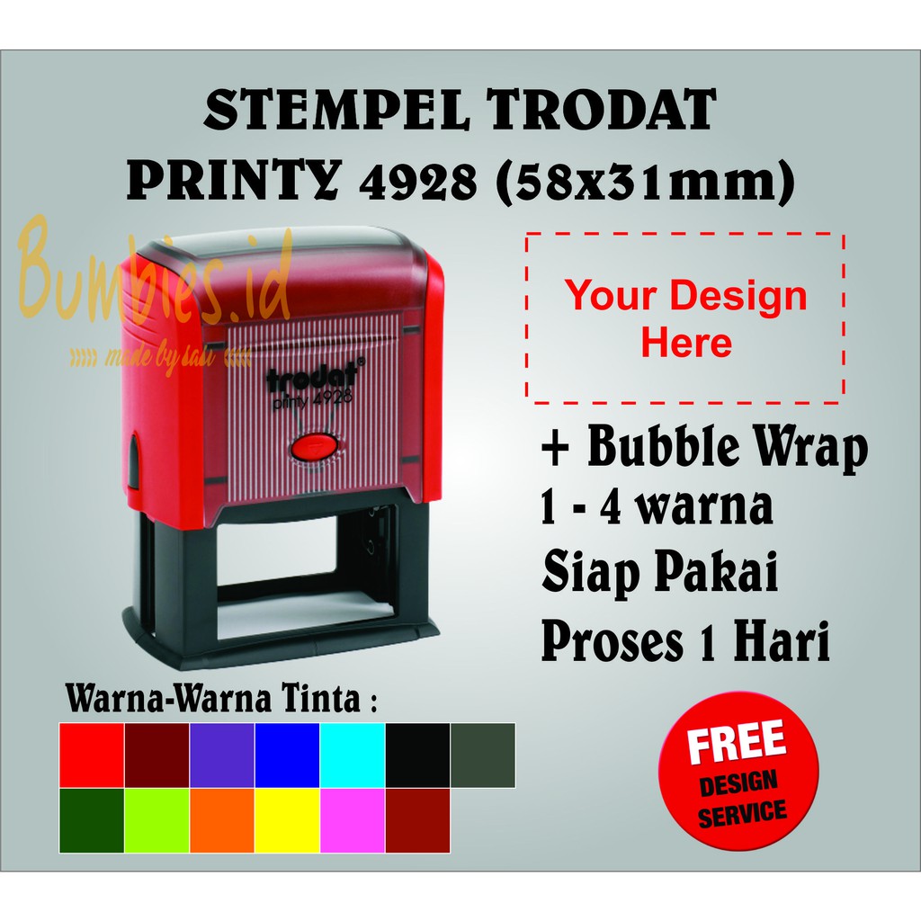 Stempel Praktis Trodat 4928 (58x31mm) Stempel Perusahaan | Stempel Toko | Stempel 2-4 warna