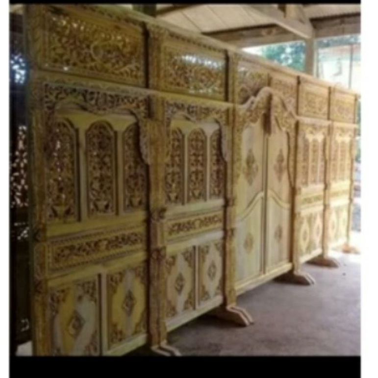 Gebyok jawa pelaminan/pelaminan jawa ukir 5,5m