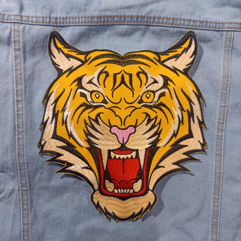 Backpatch bordir / Emblem bordir besar macan bin maung best quality