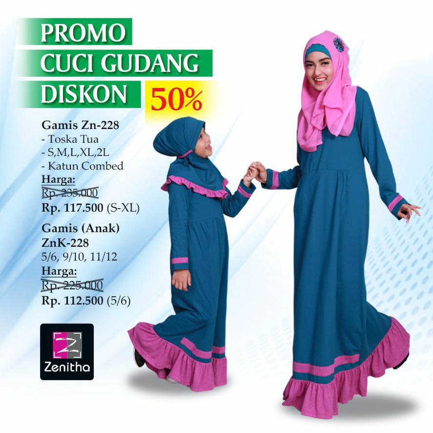 DISKON 50% GAMIS ZENITHA ZN 228
