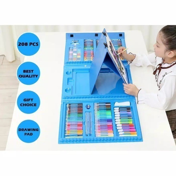 CHICO SET WARNA 208PCS - CHICO SET BUKU MEWARNAI MENGGAMBAR 208PCS