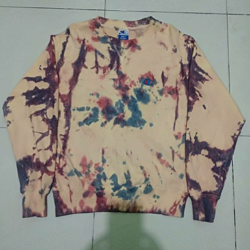 crewneck champion tie dye