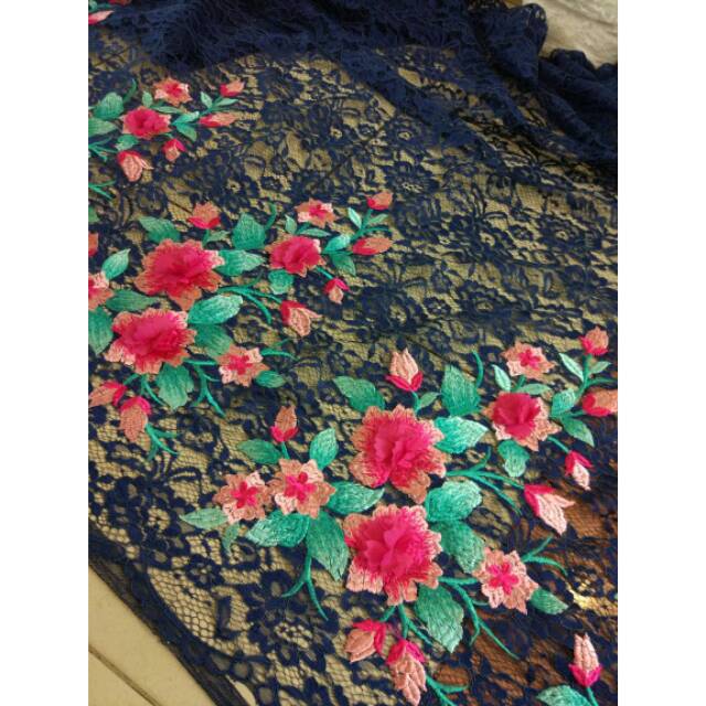 Kain.bahan Brokat Nagita 3D Pita Lace