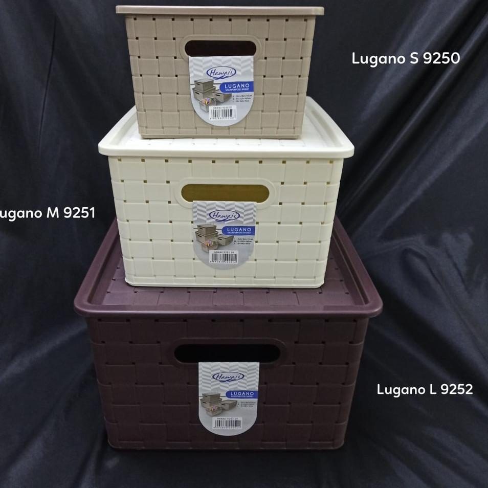 Hadir Promo KERANJANG JUMBO SERBAGUNA LUGANO + TUTUP HAWAII ( S, M, L) BOX KERANJANG MAKEUP MURAH