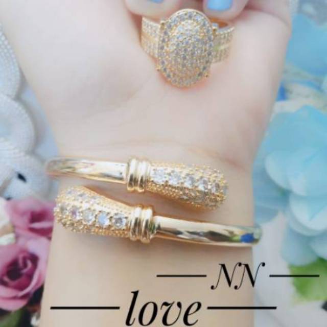 Xuping set perhiasan lapis emas 24k terlaris 1334