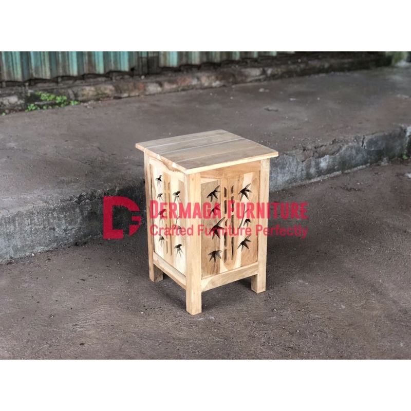 KURSI BLOK BOBOK MOTIF BAMBU KAYU JATI KURSI MAKAN KURSI MINIMALIS KURSI TERAS TERMURAH