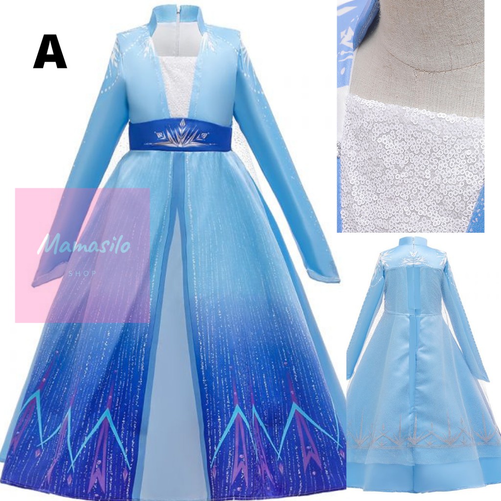 [MAMASILO] Baju Frozen anak perempuan KOSTUM FROZEN ELSA 2 Kostum Elsa Frozen 2