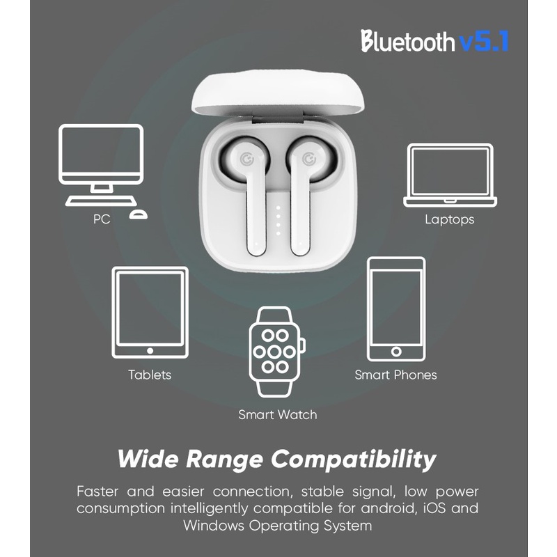 Headset bluetooth TWS 1 Sonicgear Earpump True Wireless Stereo Earphone / 38 Hour Playtime/ 60ms Low Latency/ TWS Earbuds