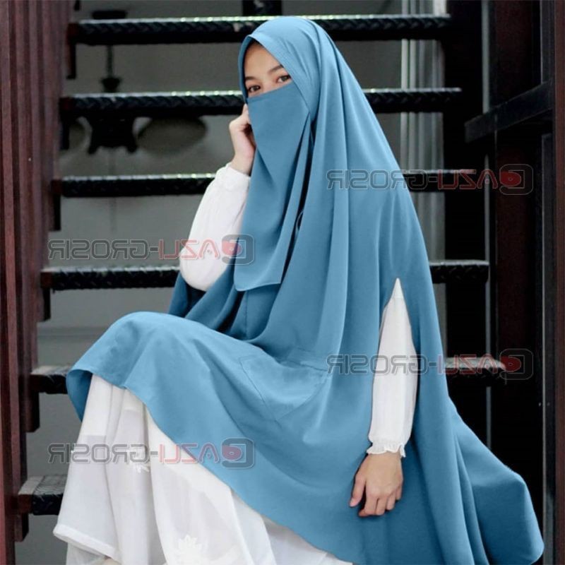 Khimar Jumbo Syari As Syifa Softpet Magic Pocket Free Cadar Hijab Instan Asyifa XXL