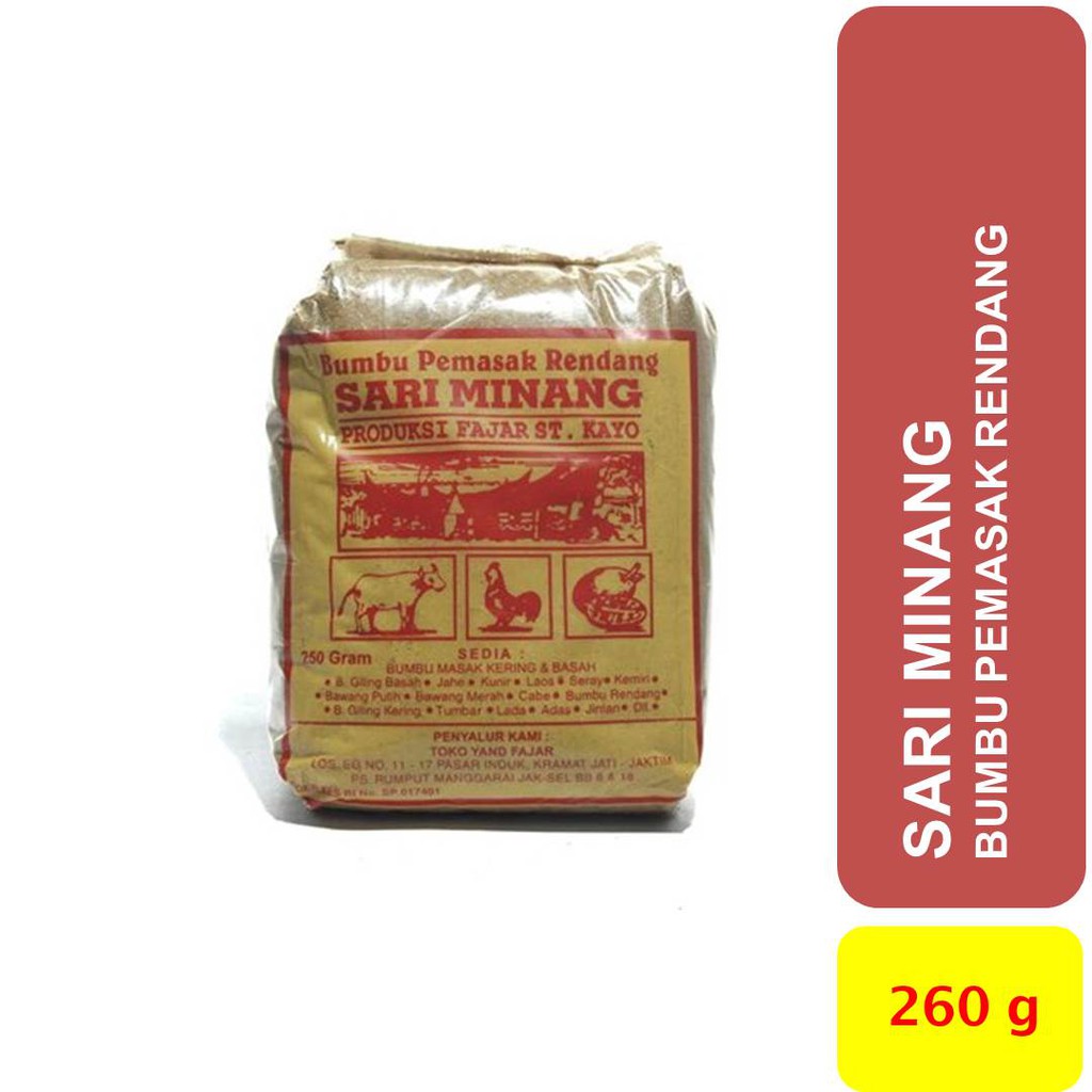 

SARI MINANG Bumbu Pemasak Rendang kemasan 260 gram