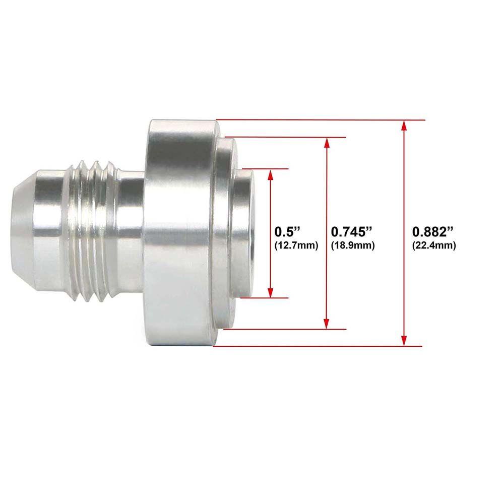 Lanfy Fitting Round Base Male Untuk Oil Cooler Aluminium AN 6fitting Selang