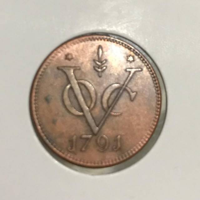Koin Pattern VOC Gelderland 1 Duit 1791