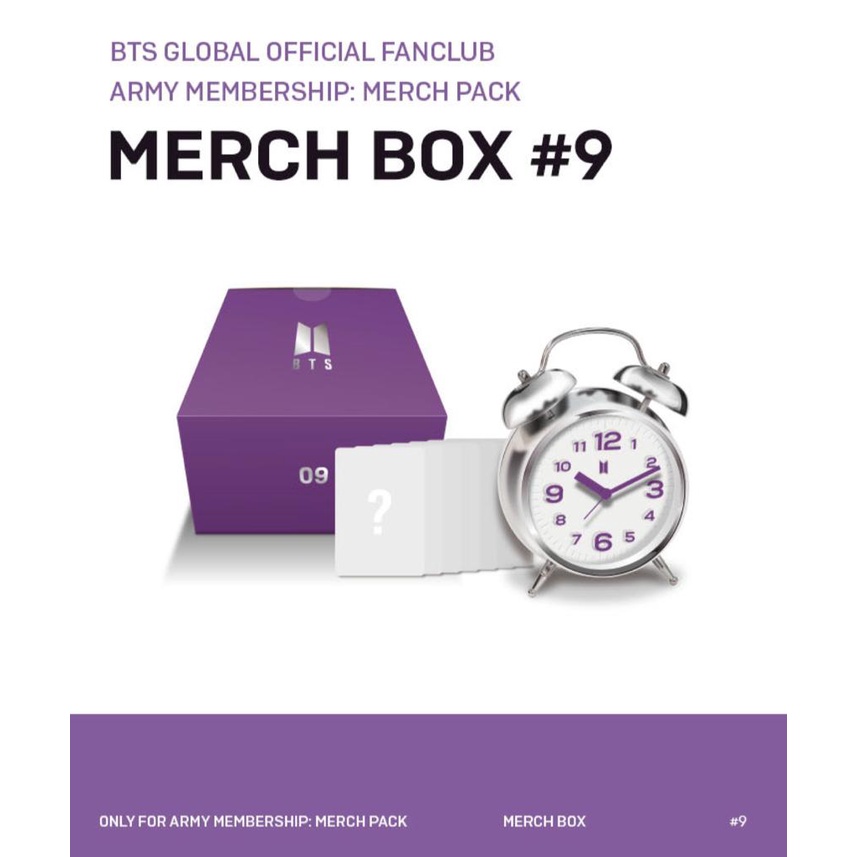 [READY STOCK] BTS ARMY MEMBERSHIP: MERCH PACK MERCH BOX 9