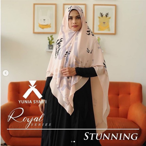 Yunia Syari  Khimar Merah Hijab Gamis Syari Baju Muslim Wanita