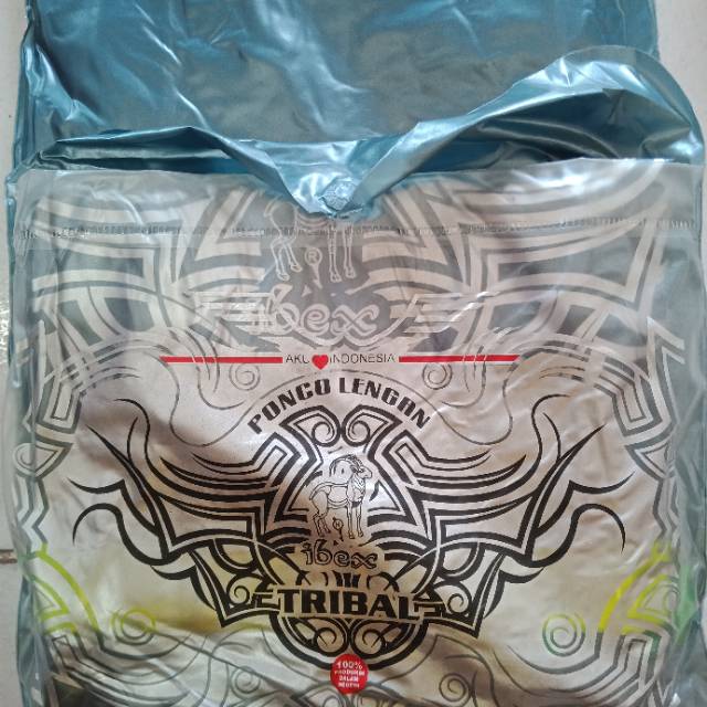 Jas Hujan Ibex Tribal / Ponco Lengan Tribal / Jas Hujan Tatto Jas Hujan Jumbo Komunitas Bikers motif