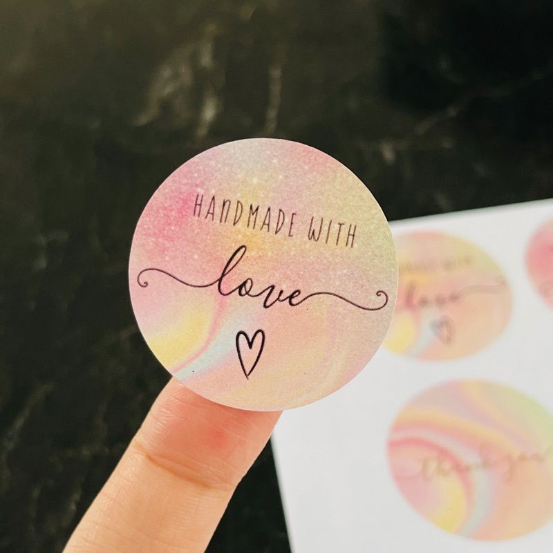 Sticker Handmade With Love Stiker Handmade With Love Stiker Toples Kue Sticker Toples Kue Sticker Hampers Sticker Souvenir Stiker Hampers Stiker Souvenir