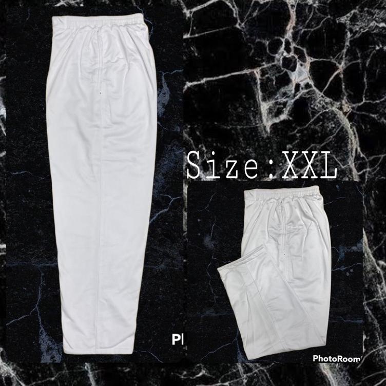 Terlaris.. Training Panjang Warna Putih Polos / Celana Training Panjang Pria / Celana Training Wanit