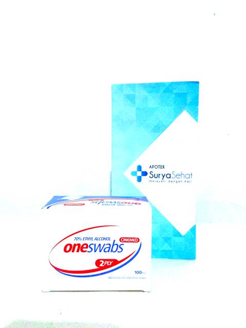 Onemed Alcohol Swabs 2 ply- Alkohol Swab Kapas Alkohol Box isi 100 pcs