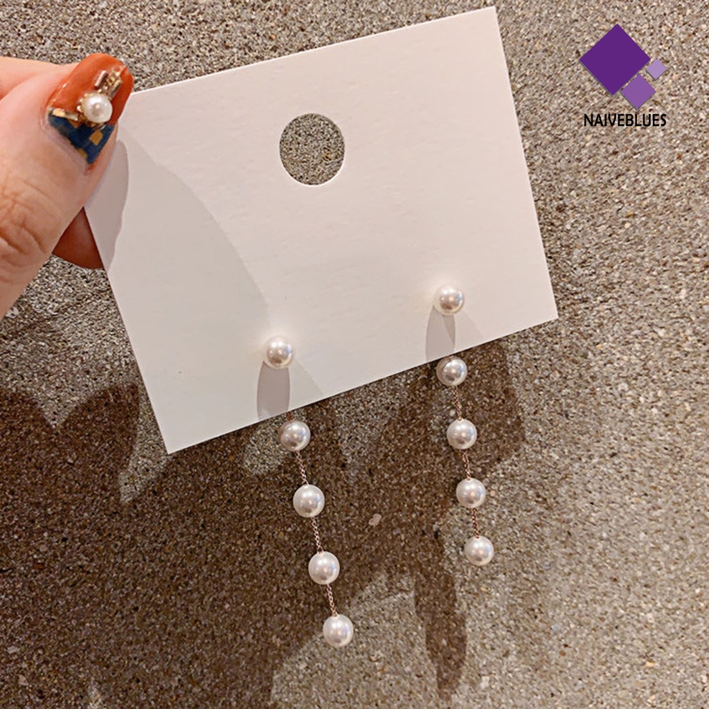 Anting Stud Rumbai Mutiara Tiruan Untuk Wanita