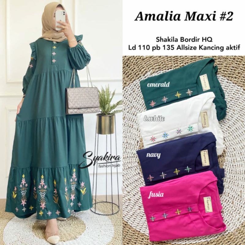 Amalia maxy dress shakila bordir busui