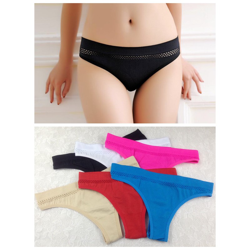 G-String Celana Lingerie Sexy Model Seamless Bahan Nylon C081