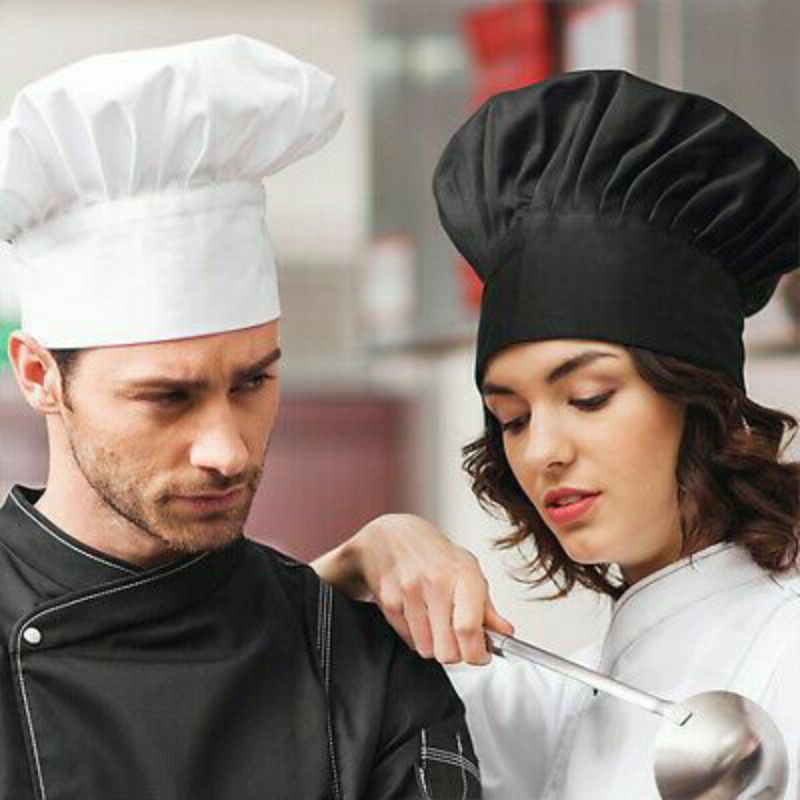 Topi Koki Topi Chef  Hat Chef Profesional Dewasa dan anak - Hitam Merah Putih ( Tersedia 26 varian warna )