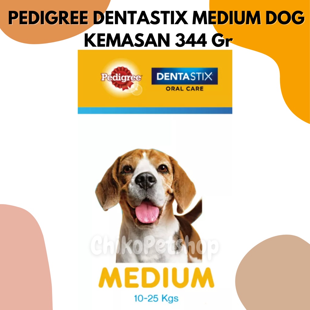 PEDIGREE® Dentastix Medium Snack Anjing 10-25Kg Kemasan 344 gr | DENTA STICK