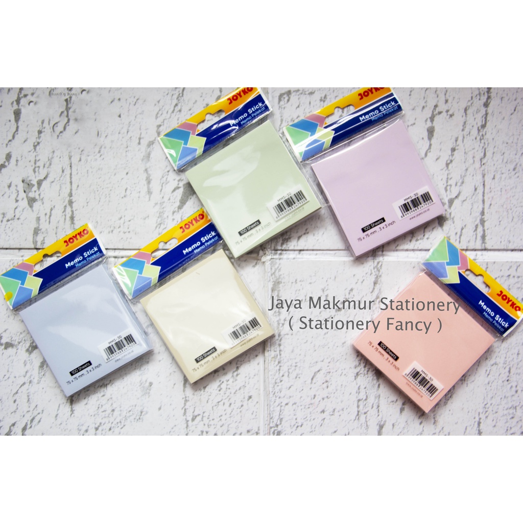 Memo Stick Sticky Note Kertas Memo Tempel Joyko MMS-30 Morandi Color