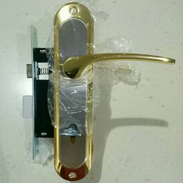 1SET Kunci pintu tanggung padat tebal TOP gold kombinasi 1SET Kunci pintu tanggung padat tebal TOP gold kombinasi