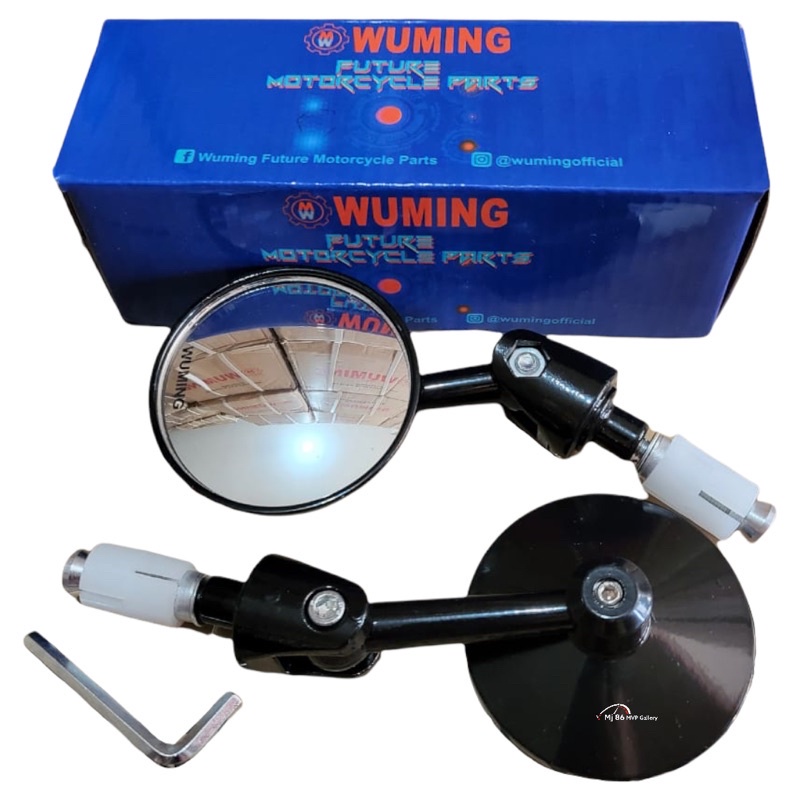 Spion Jalu Bulat Cembung  Spion Bar end Bulat / Spion Jalu Bar End CUCI GUDANG TERMURAH-MJ_MOTORSHOP