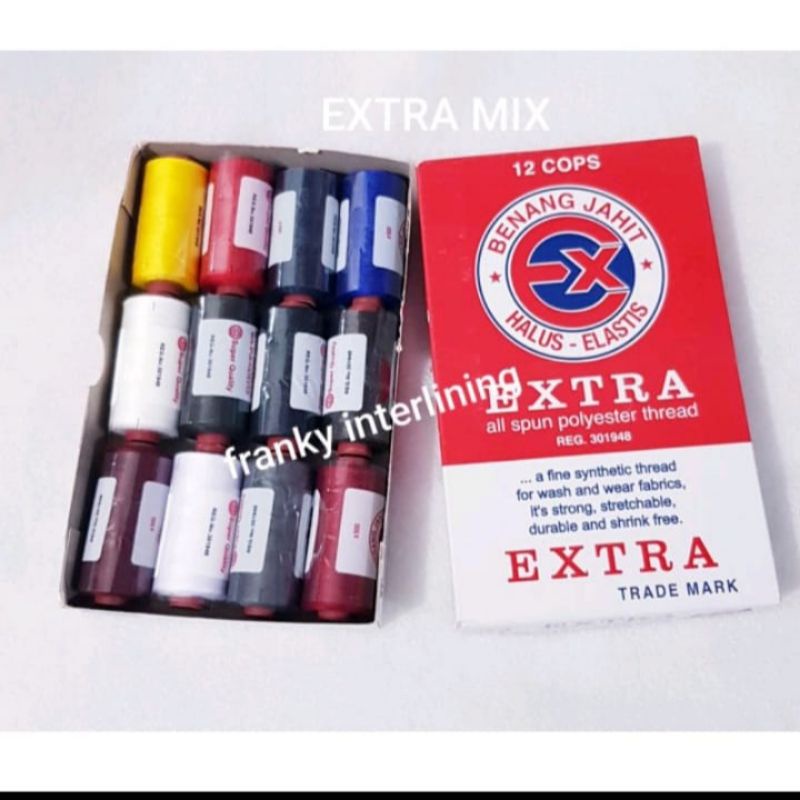 BENANG JAHIT EXTRA HALUS ELASTIS HARGA PER LUSIN