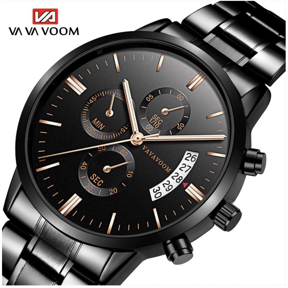 Jam Tangan Pria VAVA VOOM 214 / 8226 VAVAVOOM Tahan Air Stainlees Steel Anti Karat Premium Original