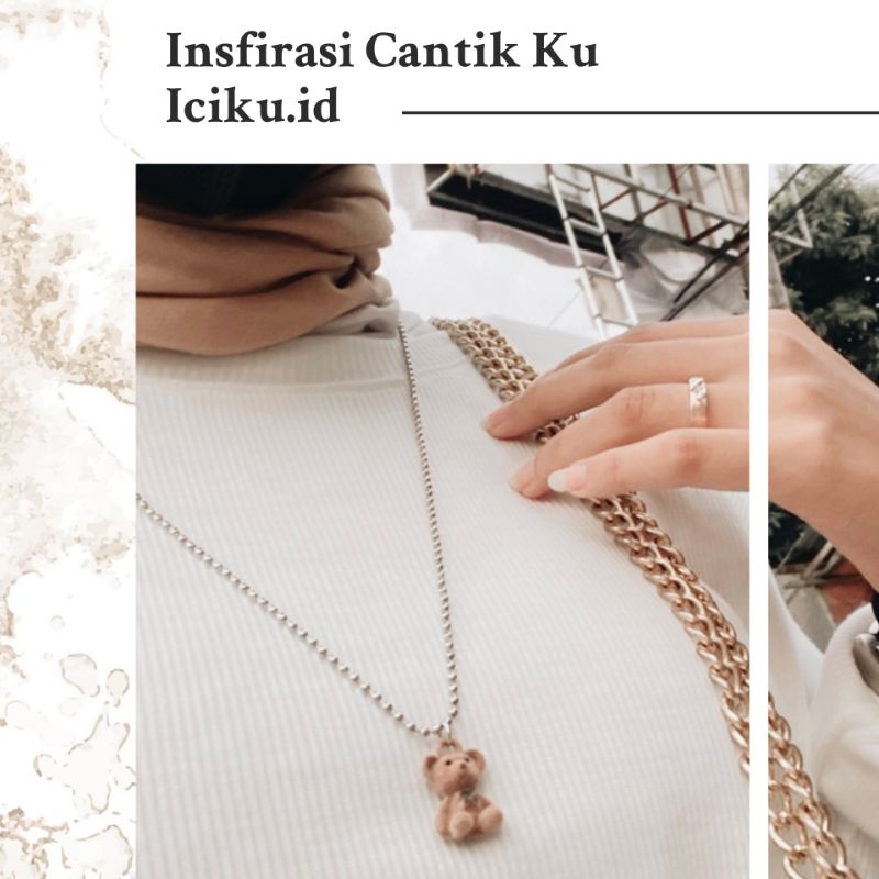 Kalung Bandul Boneka Beruang Necklace Teddy Bear Kalung Liontin Boneka